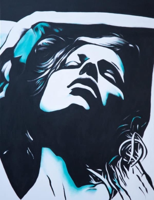 She and the turquoise green