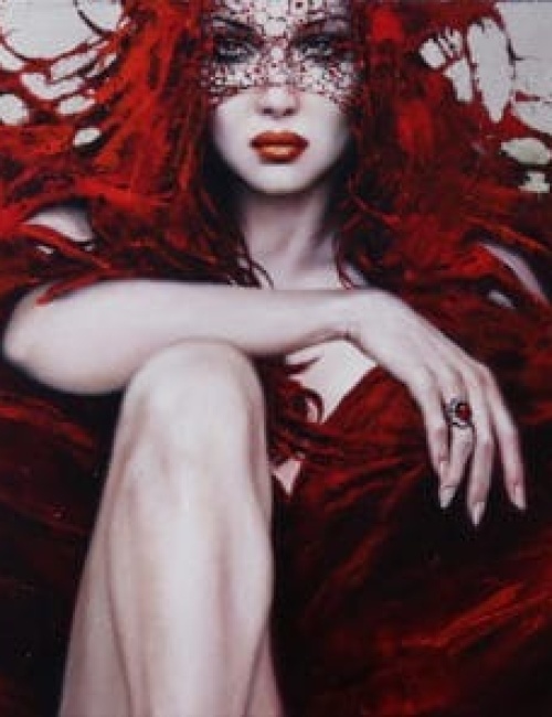 In red (series: Masks)