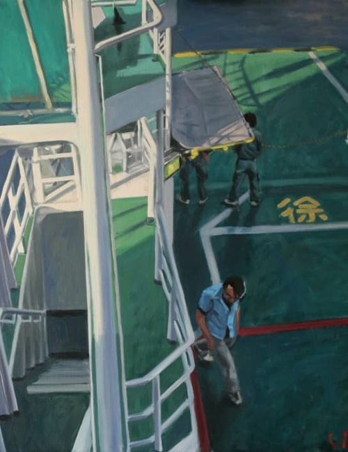 Ofuku (There and back), ferry Ushimado &ndash; Mae-jima&ndash; Ushimado (series: JAPANORAMA)