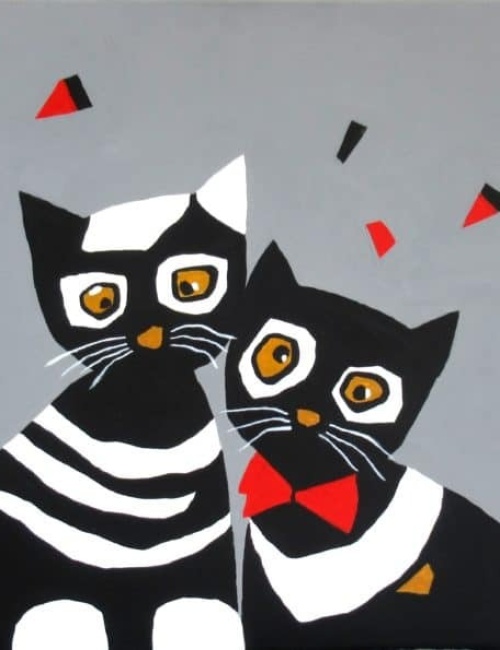 Black and white cats (series: the Shades of Gray)