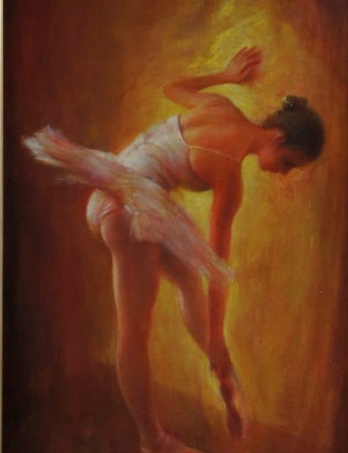 Tancerka na złotym tle