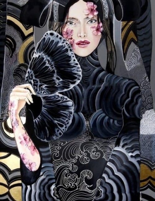 Lady Sakura w objęciach motyla